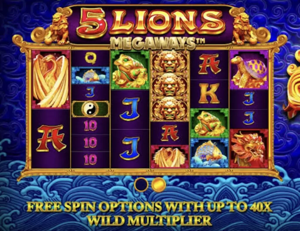 5 Lions Megaways Gameplay