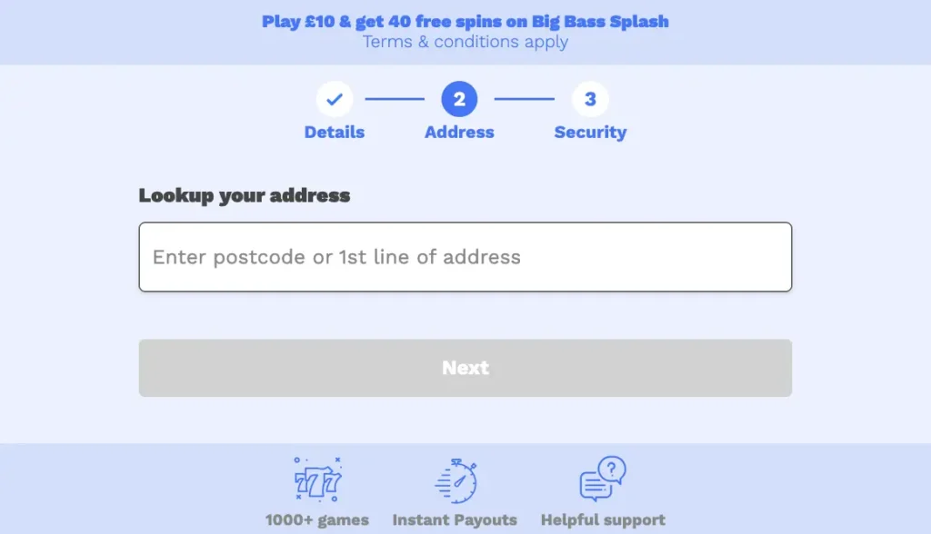 Casushi Sign Up Step 2